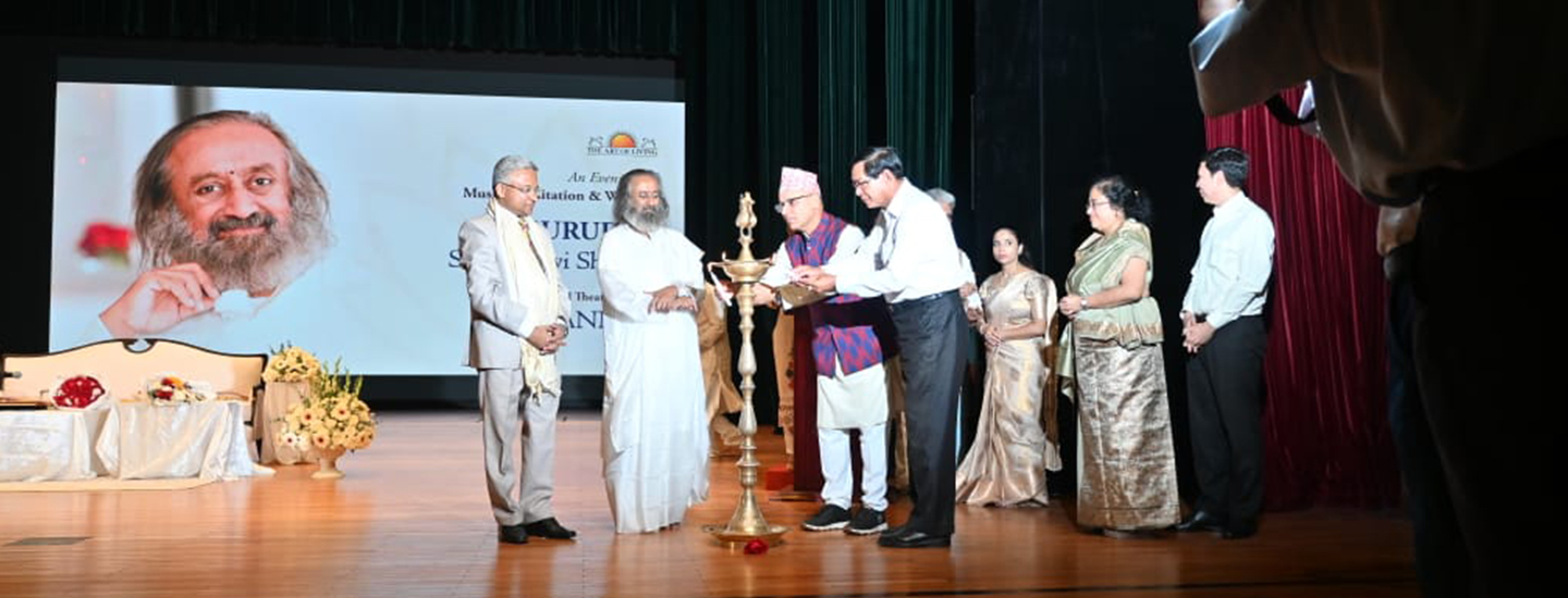  Meditation & The Art of Living  Session by Gurudev Sri Sri Ravi Shankar at National Theatre, Yangon on 8 February 2025