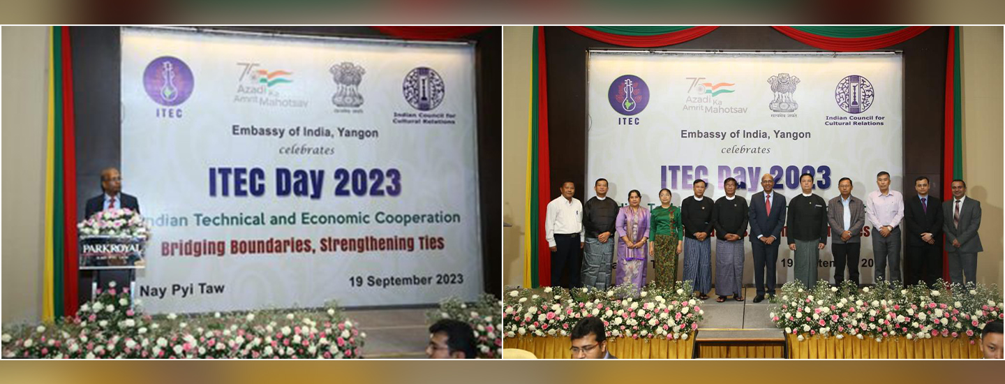  India in Myanmar (Embassy of India, Yangon) celebrated #ITECDay 2023 with Myanmar officials who have received training at Indian institutes in diverse areas, with the ITEC alumni recounting fond memories of their learning and experiences in India.(19 September, 2023)