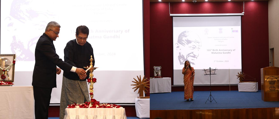  155th Birth Anniversary of Mahatma Gandhi Celebration at India Centre